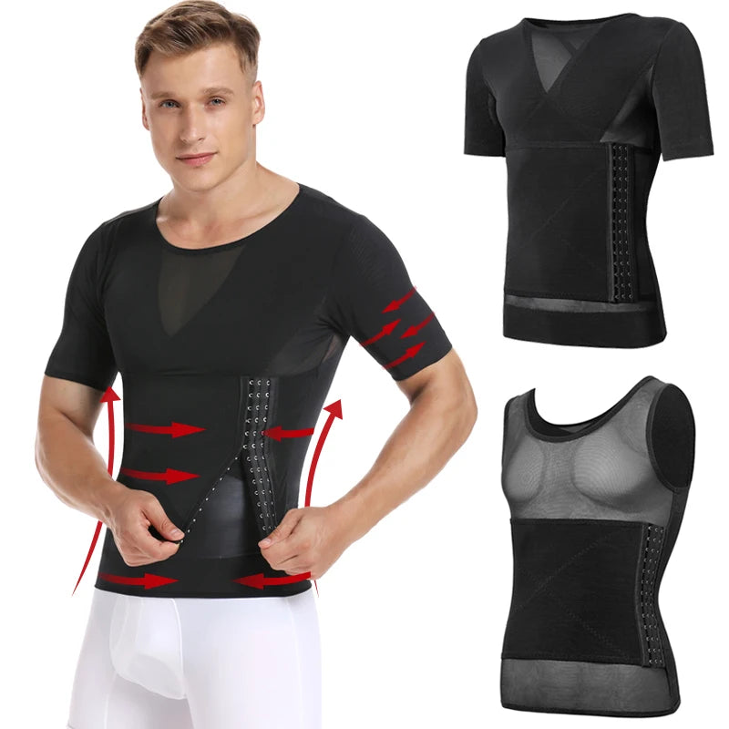 Mens Body Shaper Compression Shirt
