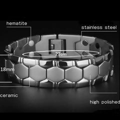 Men Braided Magnetic Bracelet Arthritis Health Energy Bracelet