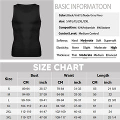 Men's Compression Body Shaper Vest Slimming Tank Top Waist Trainer Belly Control Undershirt Shapewear Sleeveless Soft Shirt