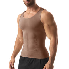 Men's Compression Body Shaper Vest Slimming Tank Top Waist Trainer Belly Control Undershirt Shapewear Sleeveless Soft Shirt