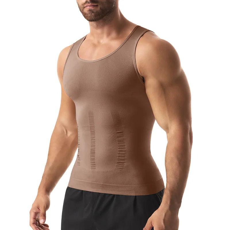 Men's Compression Body Shaper Sleeveless Soft Shirt