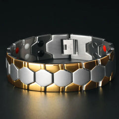 Men Braided Magnetic Bracelet Arthritis Health Energy Bracelet